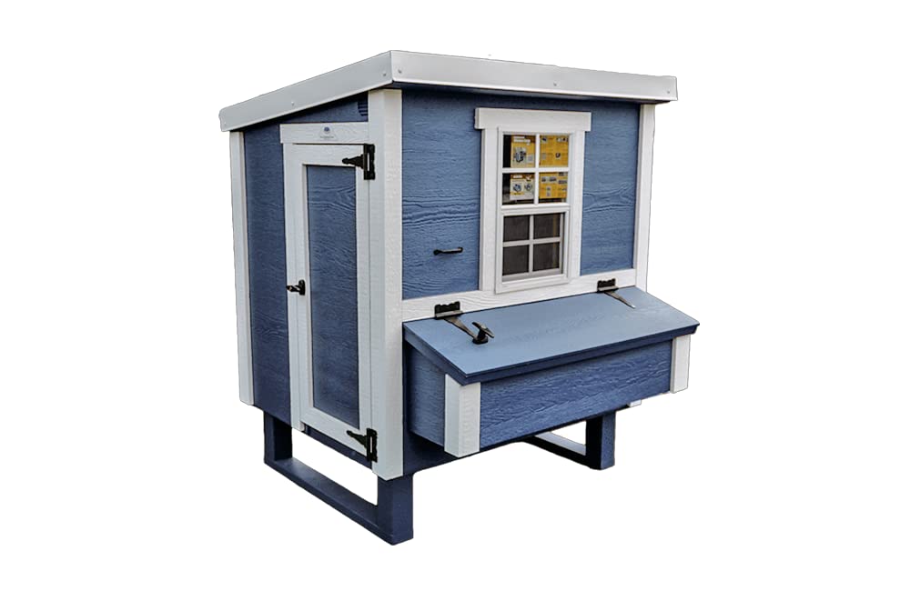 OverEZ Chicken Coop for up to 10 Chickens - Nesting Box - Large Bird, Poultry and Hen House, Made in USA