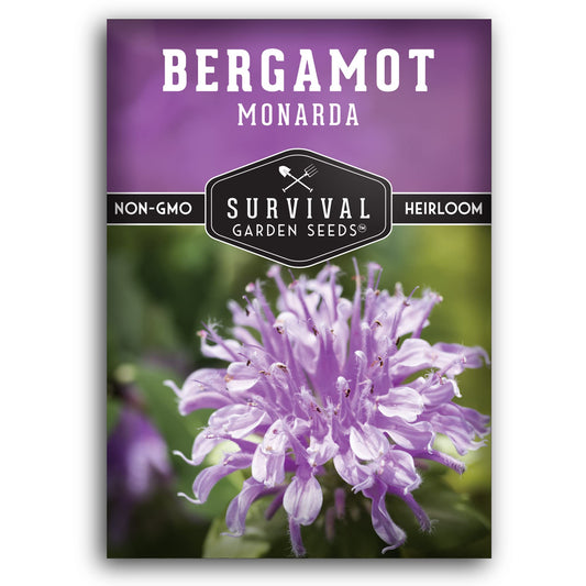 Survival Garden Seeds - Bergamot Herb (Bee Balm) Seed for Planting - Non-GMO Heirloom Variety